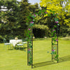 7.2 Ft. Black Metal Garden Decoration Climbing Plants Arch