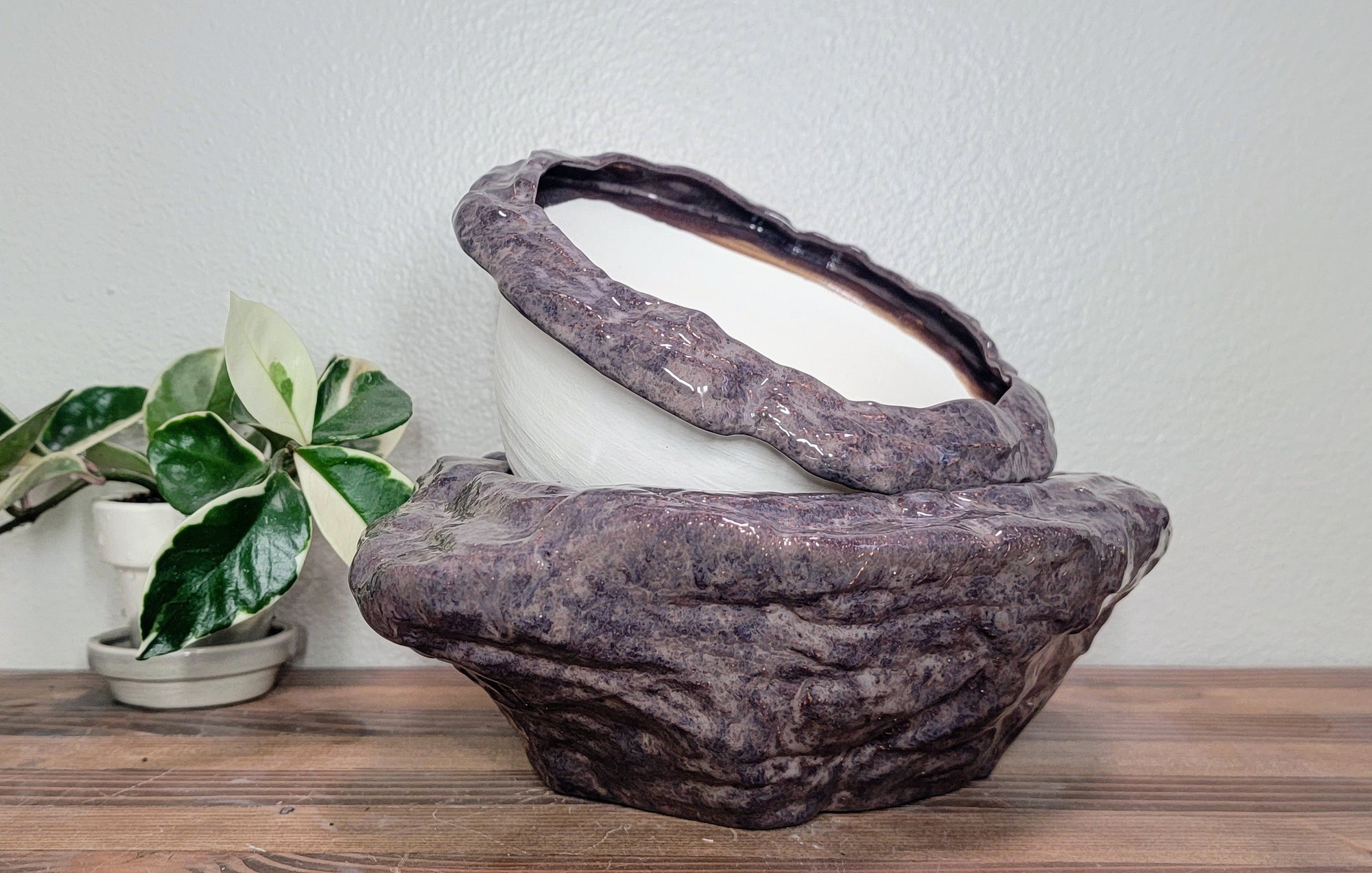 Large Natural Stone Self Watering Planter