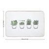 Tiny Potted Succulents And Gradient  Easy Maintenance Bath Mat
