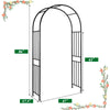 7.2 Ft. Black Metal Garden Decoration Climbing Plants Arch