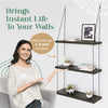 3-Tier Wooden Floating Shelf for Boho Decor