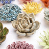 Ceramic Flower Wall Art Succulent Blue 12: Succulent Light Blue