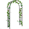 7.2 Ft. Black Metal Garden Decoration Climbing Plants Arch
