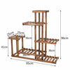 6-Tier Wood Plant Stand Shelf for Indoor/Outdoor Gardens