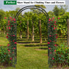 7.2 Ft. Black Metal Garden Decoration Climbing Plants Arch