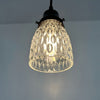 Clear Pebbled Texture Vintage Glass Pendant