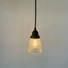 Clear Pebbled Texture Vintage Glass Pendant
