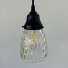Clear Pebbled Texture Vintage Glass Pendant
