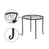 Set of 4 - Indoor Outdoor Black Metal Plant Stand