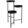 Modern Black Metal 3-Tier Flower Pot Plant Stand