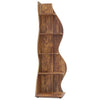Modern Wave Shape Wooden 5 Shelf Corner Plant Shelf