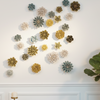 Ceramic Flower Wall Art Succulent Blue 12: Succulent Light Blue