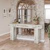 Modern Farmhouse 63-inch  Plant Stand in Rustic White Wood Finish