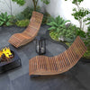 Premium Acacia Wood Rocking Chair Widened High Back Slatted Seat