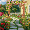 Garden Archway Arch Lattice Trellis Pergola for Climbing Plants and Outdoor Wedding Bridal Decor
