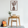 Botanical Vase Metal Wall Art – Elegant Plant Silhouette for Modern Nature-Inspired Decor- KAF357