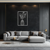 Botanical Vase Metal Wall Art – Elegant Plant Silhouette for Modern Nature-Inspired Decor- KAF357