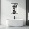 Botanical Vase Metal Wall Art – Elegant Plant Silhouette for Modern Nature-Inspired Decor- KAF357