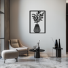 Botanical Vase Metal Wall Art – Elegant Plant Silhouette for Modern Nature-Inspired Decor- KAF357