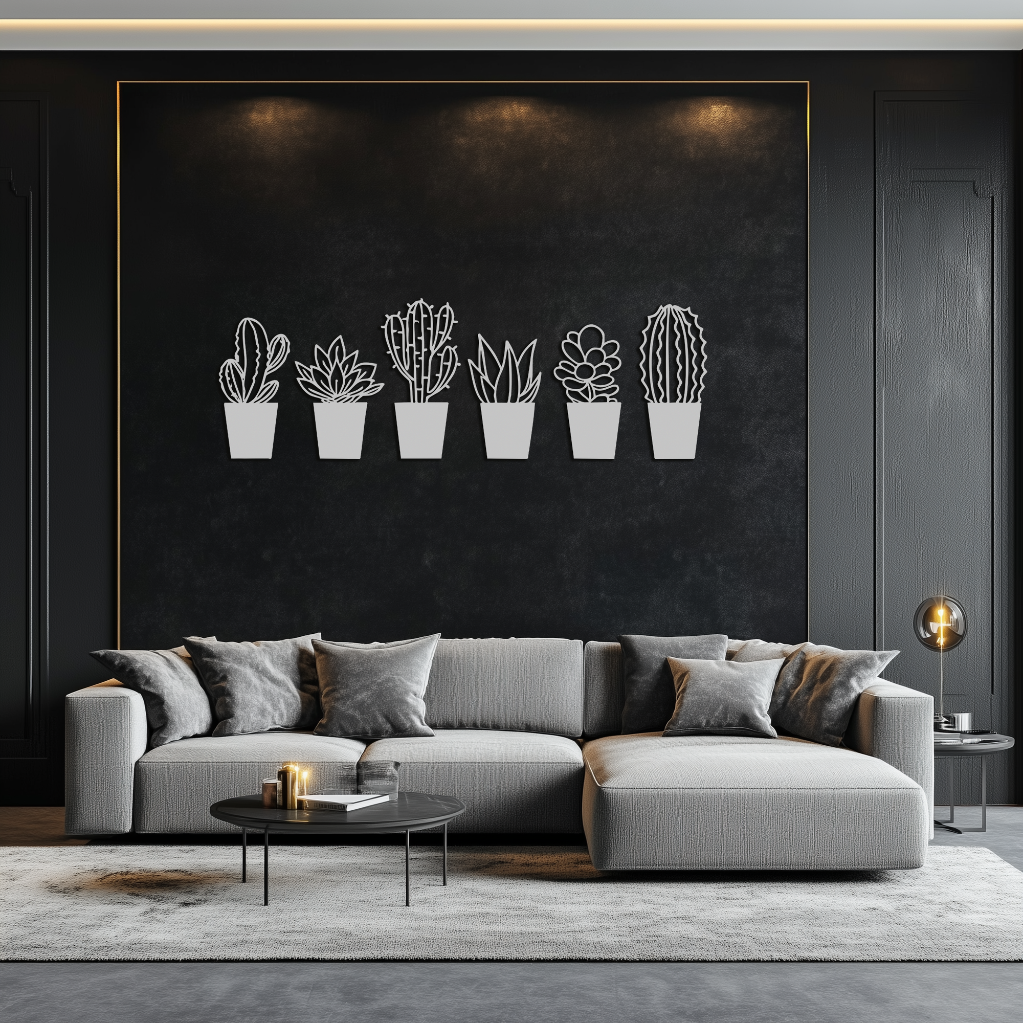 Cactus Succulent Plant Metal Wall Art