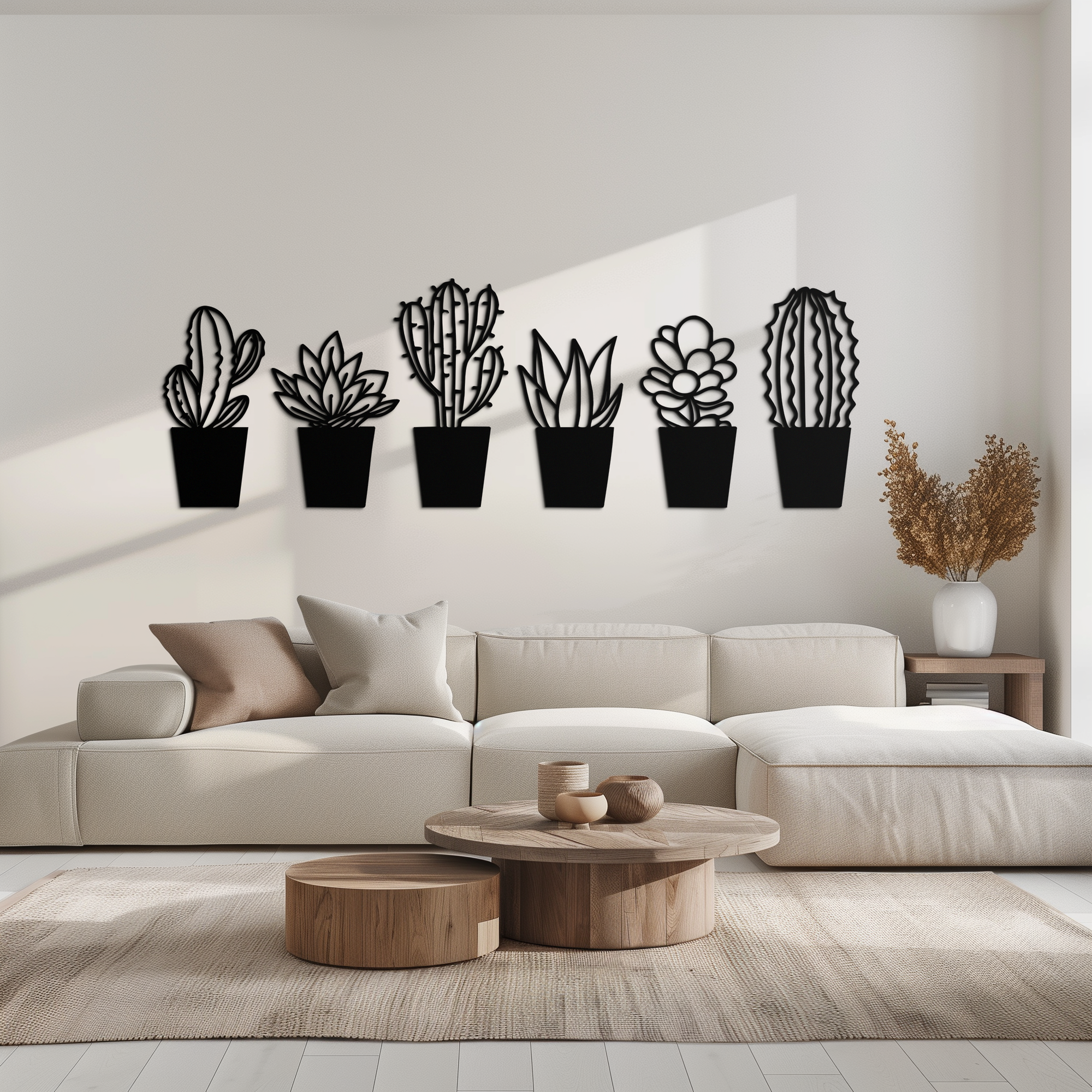 Cactus Succulent Plant Metal Wall Art