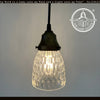 Clear Pebbled Texture Vintage Glass Pendant