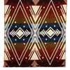 Yachana Collection - Handwoven Reversible Chevron Red Blue Peach & Brown Alpaca Throw Blanket From Ecuador