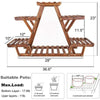 Solid Wood Triangular 6-Shelf Indoor Outdoor Flower Pot Plant Stand