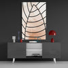 Lines of Leaf Glass Wall Art