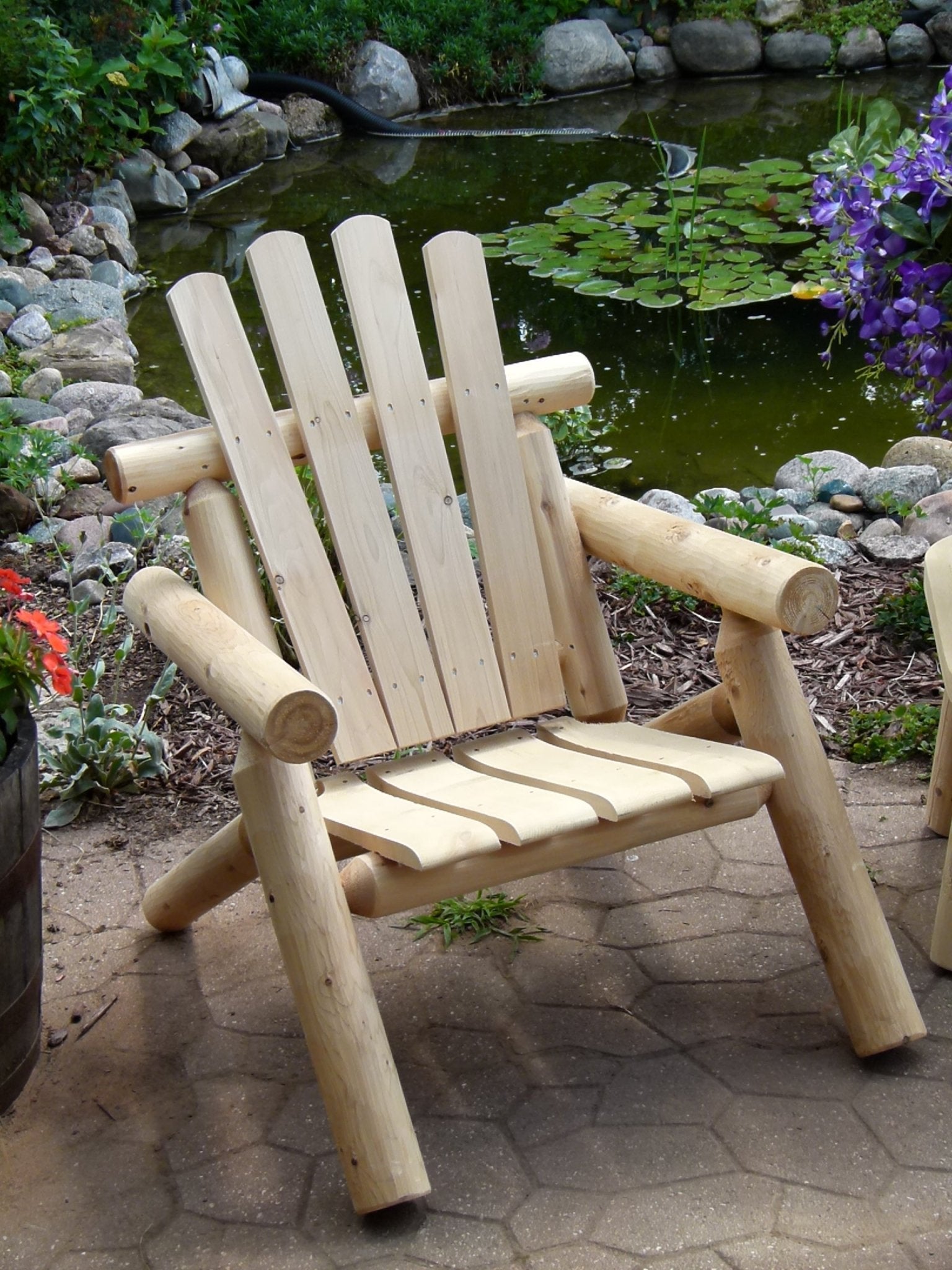 Log Wooden Deck Chair
