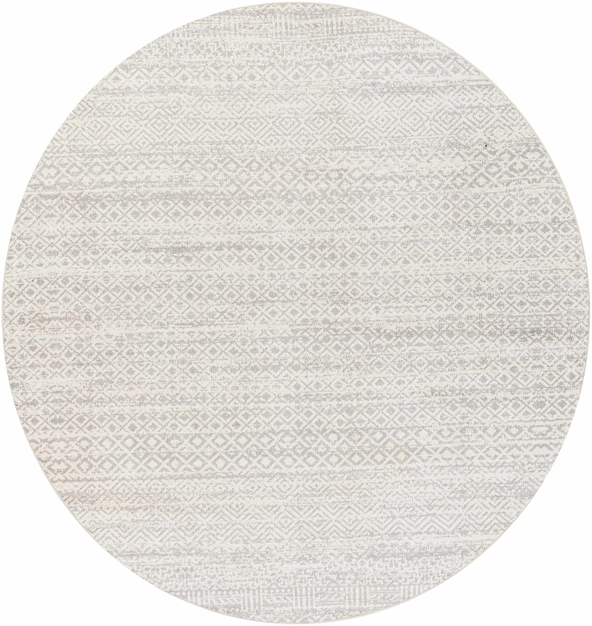Light Gray Washable Boho Rug