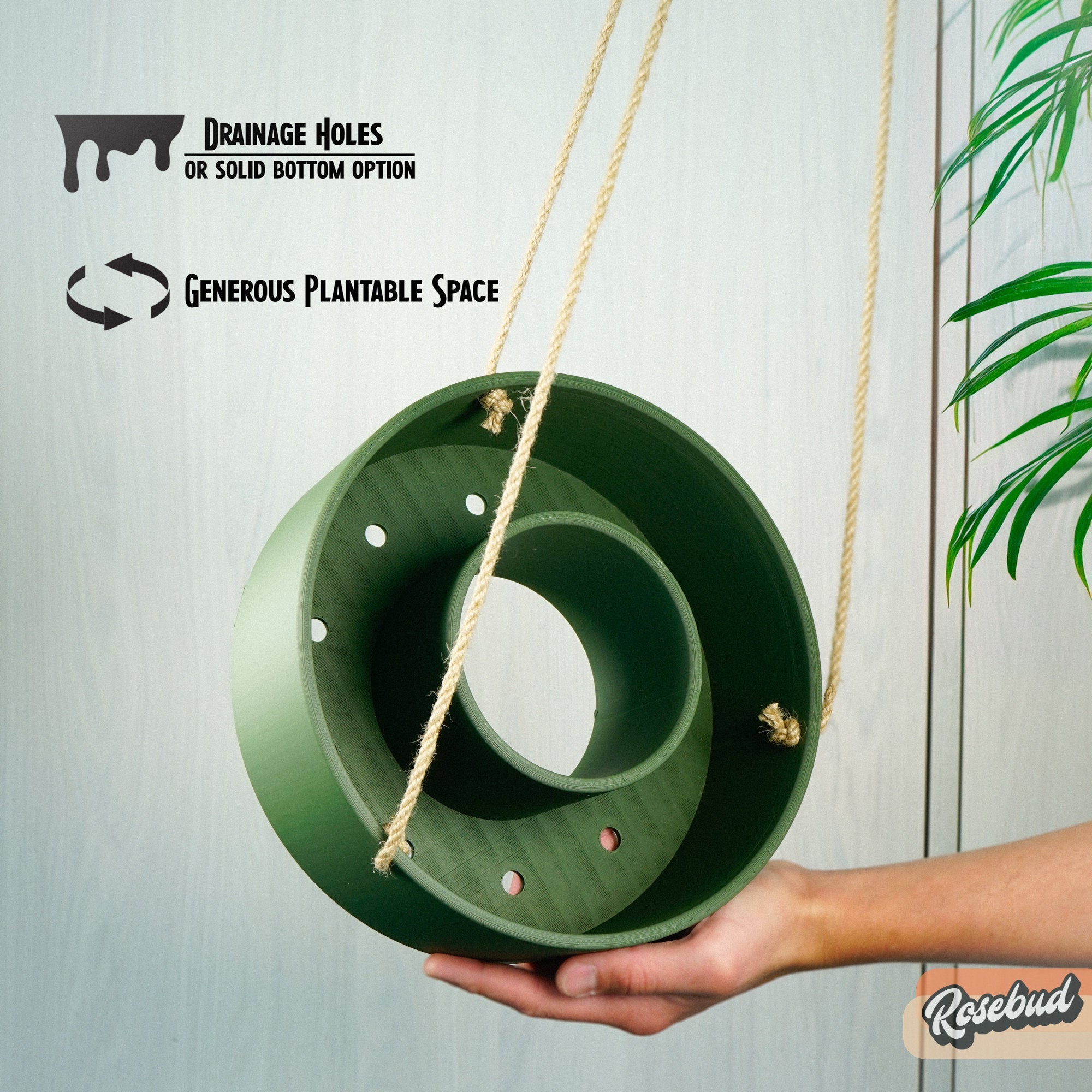 Hanging Chandelier Planter with Drainage (Available in Multiple Sizes & Colors)