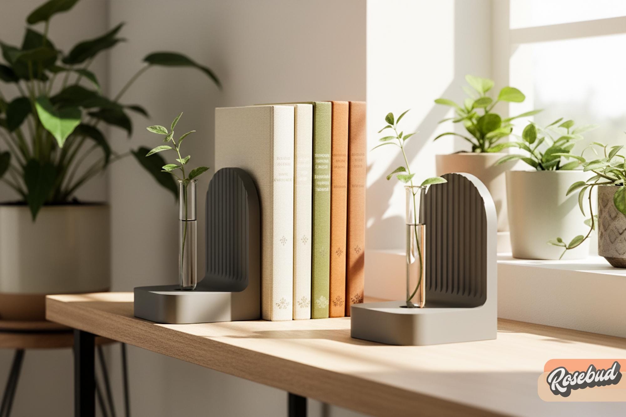 Ribbed Modern Bookend Propagation Station