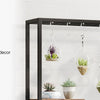Modern 5-Tier Tall Metal Plant Stand w/ Hanging Plant Hooks