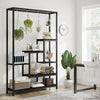 Modern 5-Tier Tall Metal Plant Stand w/ Hanging Plant Hooks