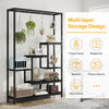 Modern 5-Tier Tall Metal Plant Stand w/ Hanging Plant Hooks