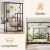 Modern 5-Tier Tall Metal Plant Stand w/ Hanging Plant Hooks