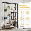 Modern 5-Tier Tall Metal Plant Stand w/ Hanging Plant Hooks