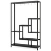 Modern 5-Tier Tall Metal Plant Stand w/ Hanging Plant Hooks