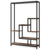 Modern 5-Tier Tall Metal Plant Stand w/ Hanging Plant Hooks