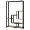 Modern 5-Tier Tall Metal Plant Stand w/ Hanging Plant Hooks