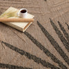 Indoor or Outdoor Rug Cologne with Modern Leaf Design in Beige
