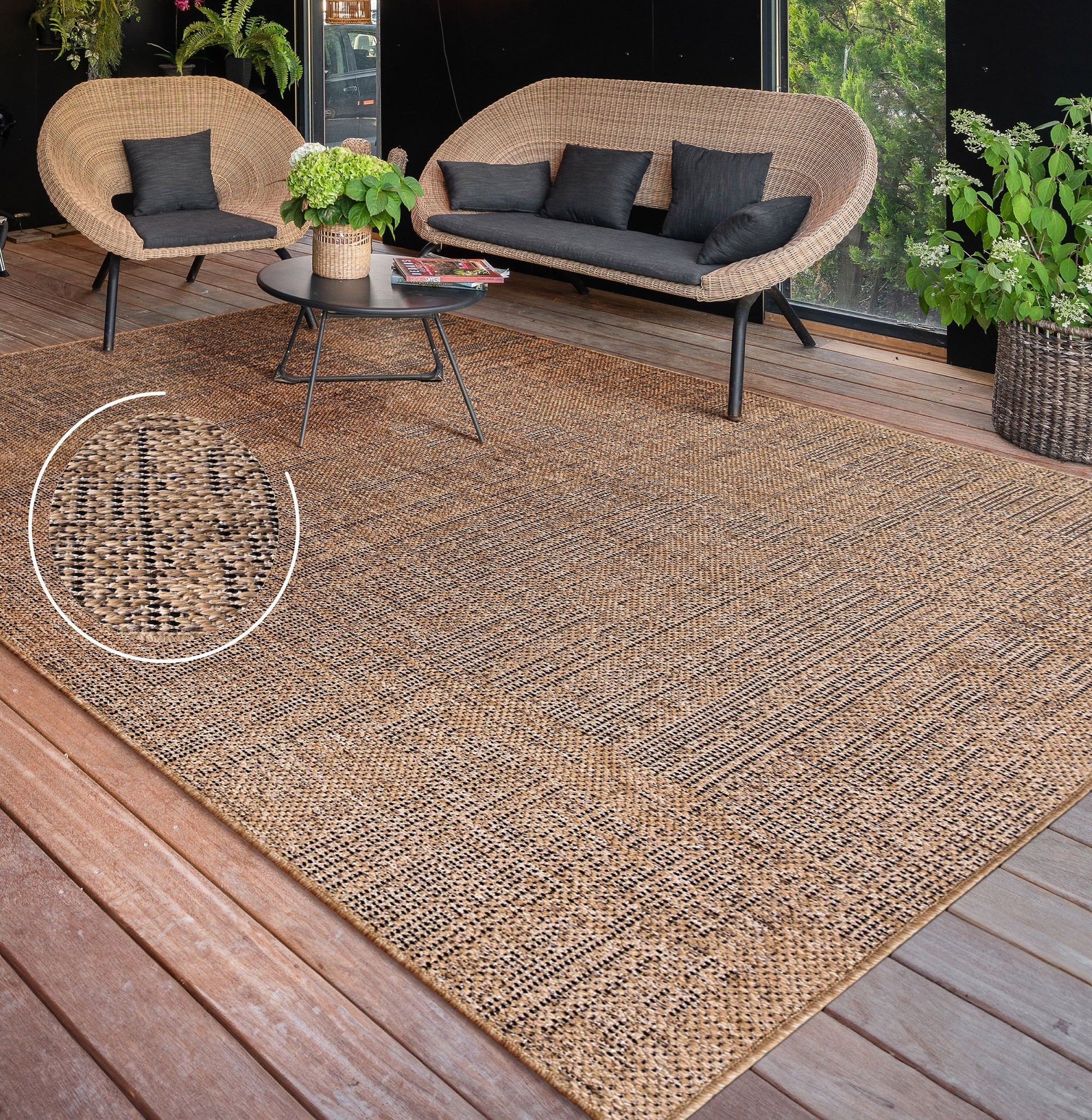 BOHO/ Minimalistic Indoor & Outdoor Rug Rico Mottled Pattern