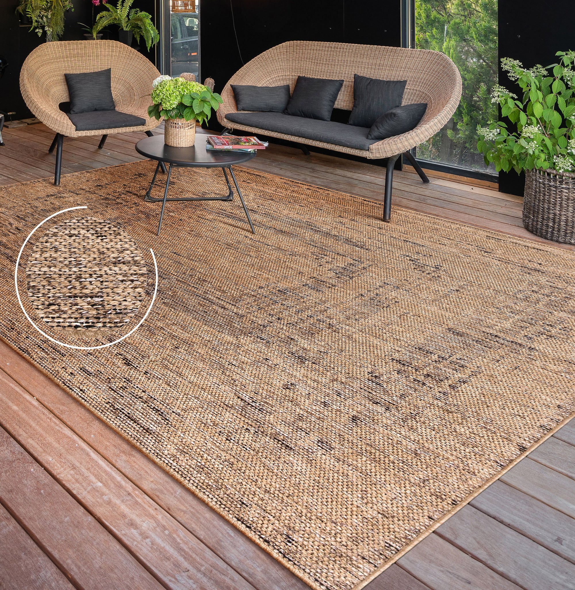 BOHO/ Minimalistic Indoor & Outdoor Rug Rico Braided Look