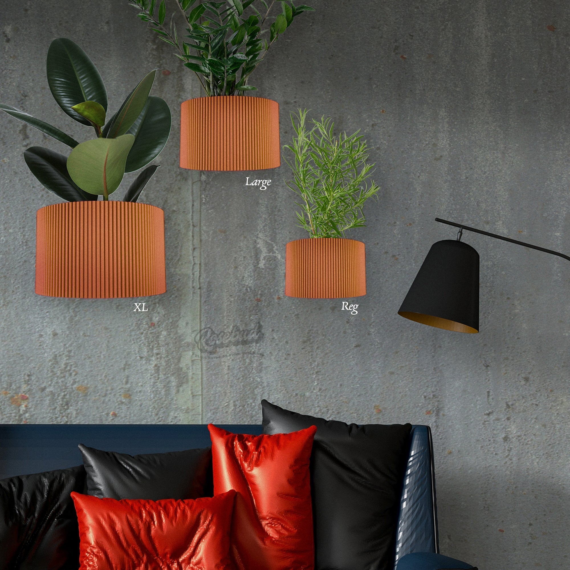 Stylish Ribbed Wall Planter