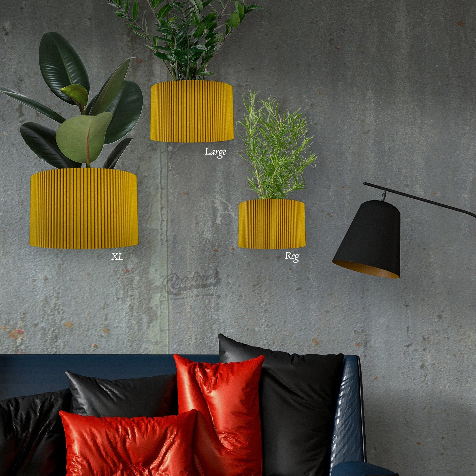 Stylish Ribbed Wall Planter