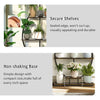 Tall Metal Plant Stand with 5 Tiers w/ 2 Hanging Plant Hooks