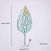 Decorative Leaves Iron Hooks Tropic Plant Wall Mounted