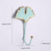Decorative Leaves Iron Hooks Tropic Plant Wall Mounted