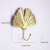 Decorative Leaves Iron Hooks Tropic Plant Wall Mounted